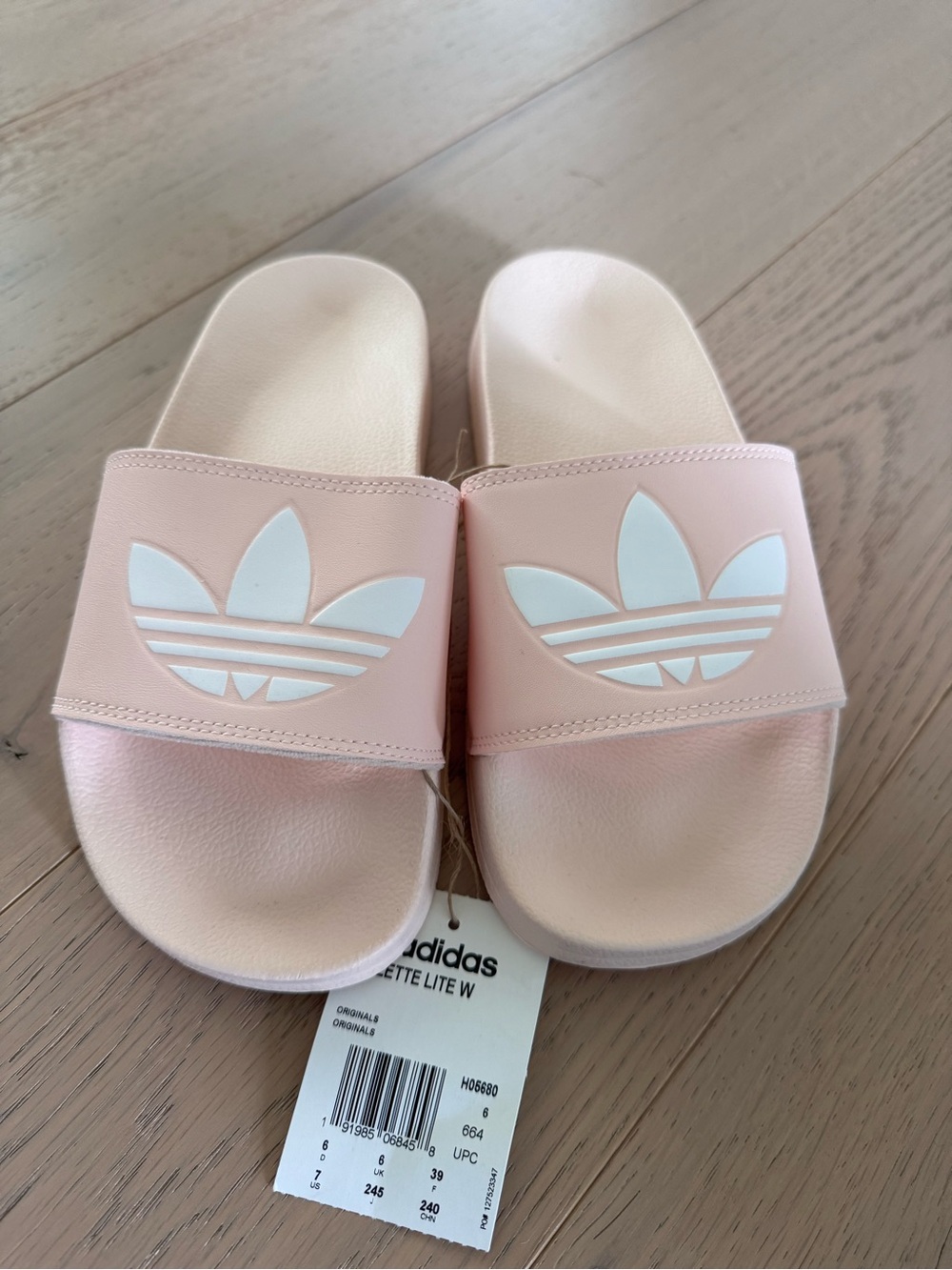 Adidas Adilette Lite Women’s Slides Pink/White Size 7
